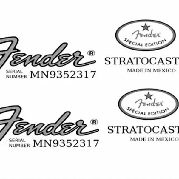 Ultimate Fender Stratocaster MIM amd MIJ Decals