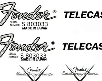 Fender Telecaster CBS Era Waterslide Decals Pk