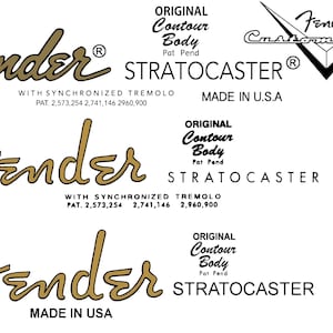 Fender Stratocaster Waterslide Decals