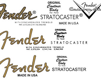 Fender Stratocaster Waterslide Decals