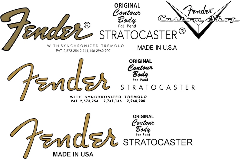 Fender Stratocaster Waterslide Decals image 1