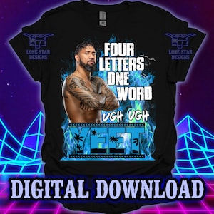 Diseño de camiseta de 4 letras YEET de Jey Uso para evento principal para diseño digital de sublimación DTF SOLAMENTE