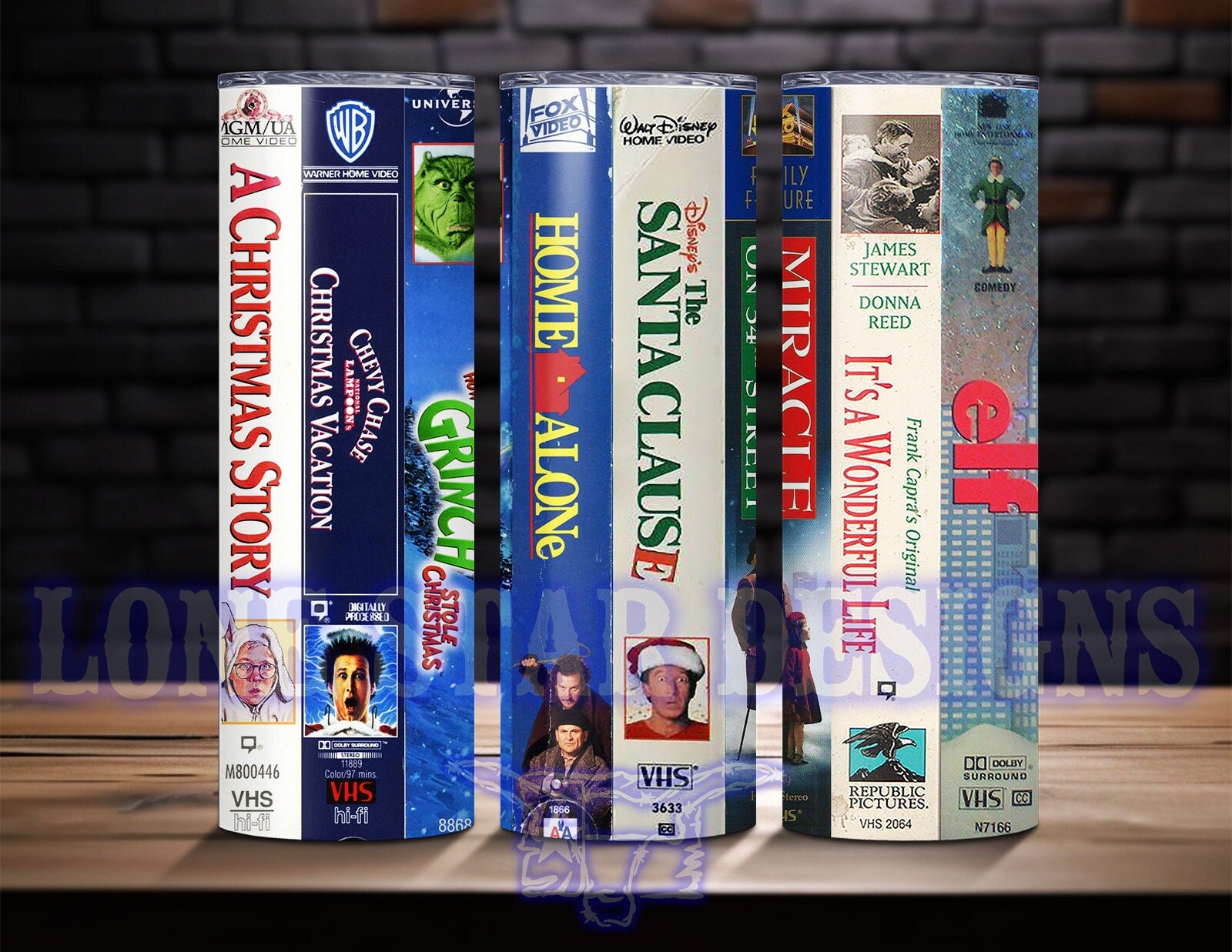 Classic Christmas Movies VHS 20oz Tumbler Digital Design for