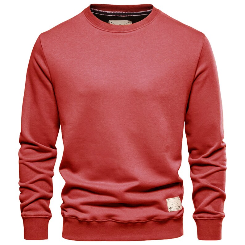 Mens Jumper Premium Branded Crew Neck Cotton Sweater Pullover