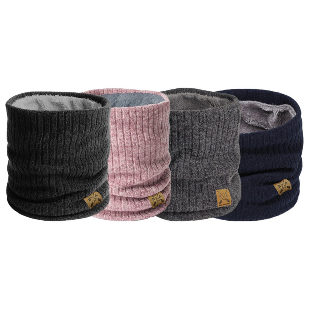 Blu Apparel Winter Neck Warmer Fleece Lined Scarf Men's Women's