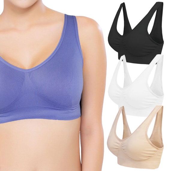  Plus Size Sports Bra Pack For Women Seamless Padded
