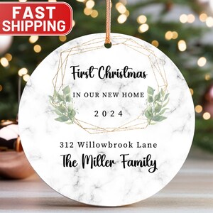 Custom Family Ornament, Custom Name Ornament, Personalized Gift, New Home Ornament, Address Ornament, Housewarming Gift, 2024