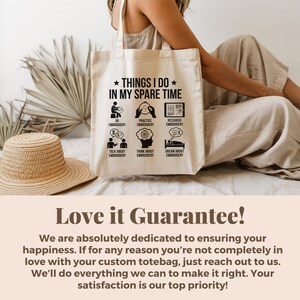 Embroidery Lover's Tote Bag, Things I Do In My Spare Time Tote, Funny Embroidery Bag, Gift for Embroidery Enthusiasts