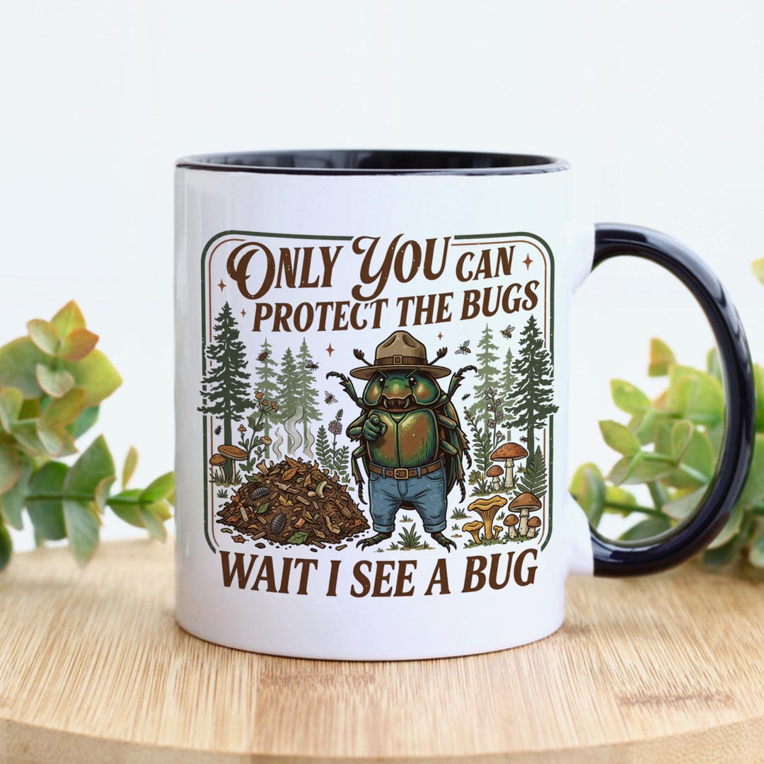 Funny Beetle Ranger Mug, Protect Bugs Coffee Cup, Entomologist Gift ...