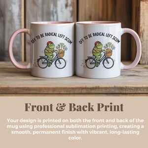 Radical Left Scum Frog Mug, Funny Protest Slogan Coffee Cup, Activist Bike Rider Humor Gift, Unique Political Statement Mug
Radical Left