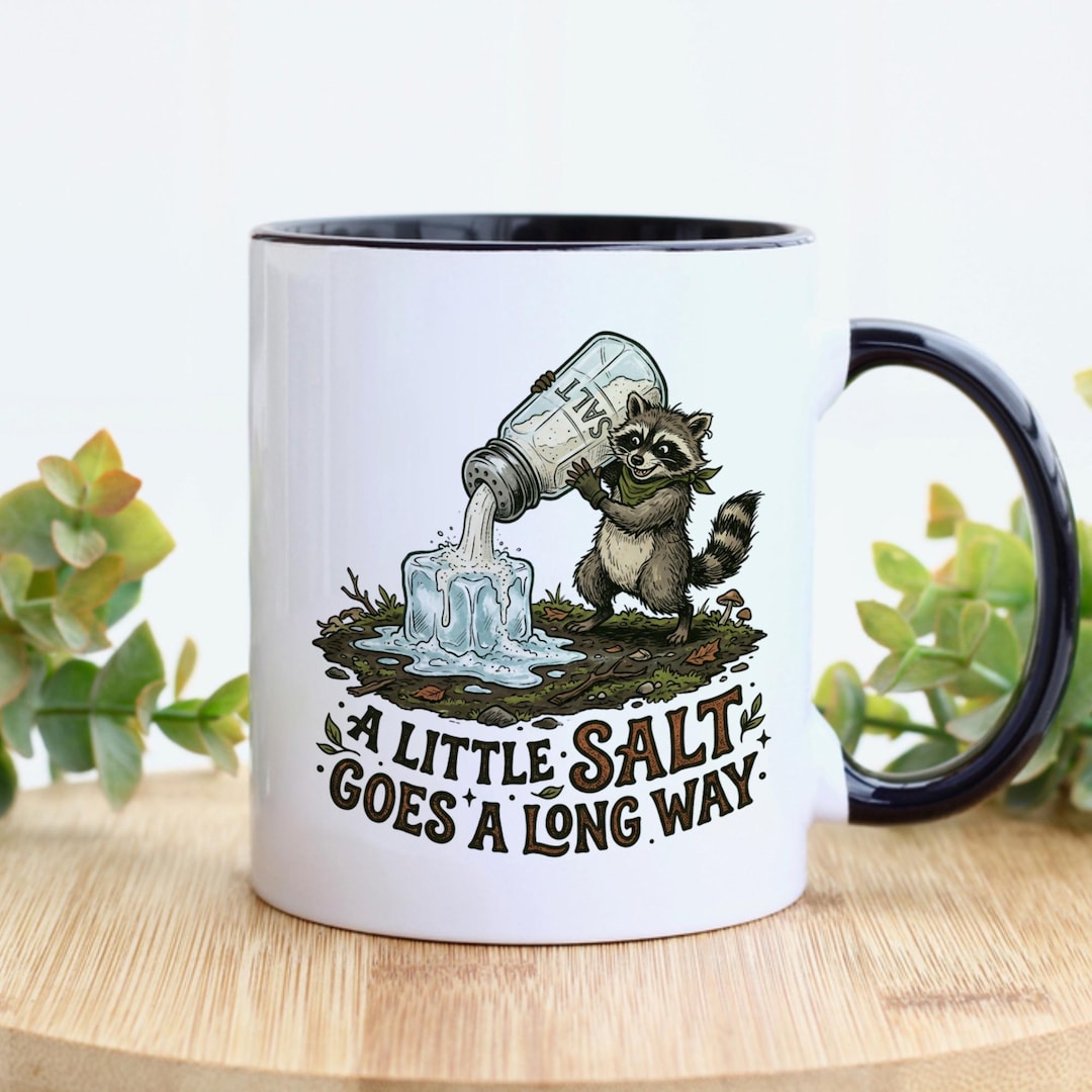 Anti ICE Mug Funny Raccoon Melting Ice Salt Protest Coffee Mug Abolish ...