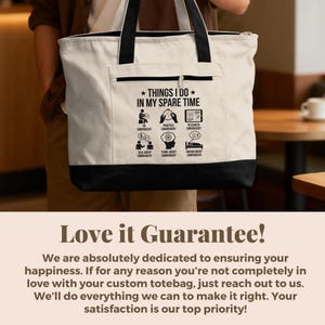 Embroidery Lover's Tote Bag, Things I Do In My Spare Time, Funny Embroidery Quotes, Embroidery Tote Bag, Gift for Embroidery Enthusiasts