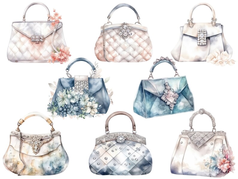 Crystal handbag png, Crystal purse png, Womens handbag png, Ladies handbags png, Fashion clipart, Fashion girl clipart, Glam clipart image 4
