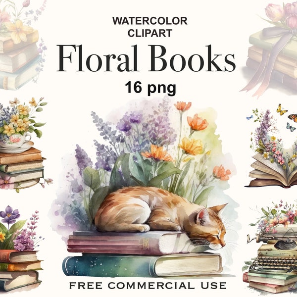 Book stack clipart, Watercolor book clipart, Clipart bookshelf, Book lover clipart, Book club clipart, Book png, Reading clipart