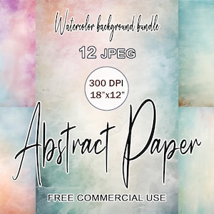 Abstraktes Aquarell Hintergrund Bundle, Digitales Papier Pack, Shabby Chic Papier Pack, Abstrakte Malerei Aquarell Hintergrund, Neutrale Ästhetik