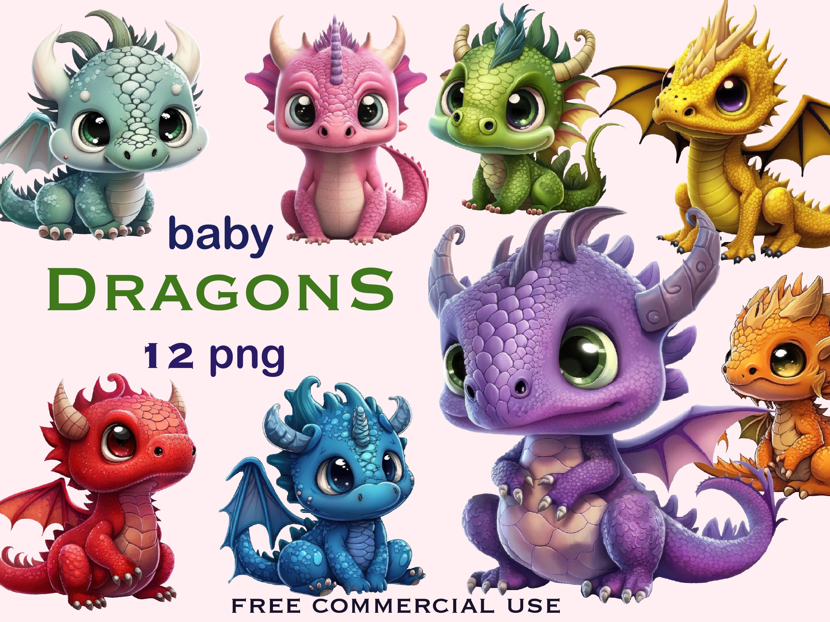 Cute Baby Dragon - Etsy