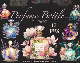 Perfume bottle, Vintage Bottles, Beauty clipart, Fashion clipart, Fashion girl clipart, Perfume party, Glam clipart, Cosmetic clip art