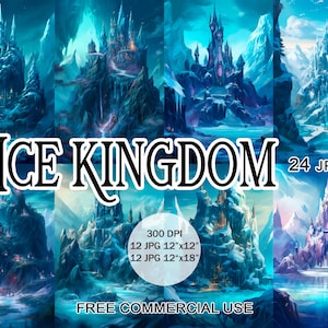 Ice Kingdom Clipart – Fantasy Winter Landscape Bundle