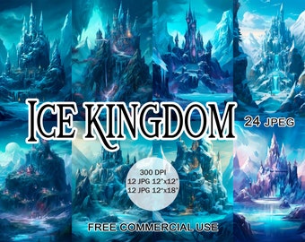Ice Kingdom Clipart – Fantasy Winter Landscape Bundle