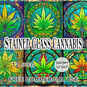 Stained glass cannabis clipart, Heamp leaf art, Marijuana leaves images, Psychedelic 420 clipart, Digital cannabis art, Free commercial use