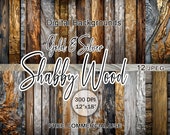 Shabby Wood clipart, Rustic shabby chic paper, Gold & Silver wood grain digital backgdrop textures, Free commercial use, Junk journal kit