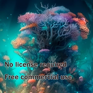 Puede incluir: Una escena submarina vibrante con arrecifes de coral en tonos de rosa, naranja y blanco. Las ramas de coral son intrincadas y delicadas, creando un paisaje submarino hermoso y et&eacute;reo.