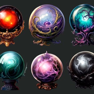 Magic orb clipart, Witch & wizard spiritual crystal orb png images bundle for design, collage, scrapbooking etc., Free commercial use image 3