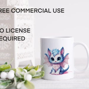 Cute Dragon Cat PNG Bundle, Baby dragon clipart, Cute kitten clipart, Fantasy baby animals png, Fairy cat art, Cute little dragon images image 7