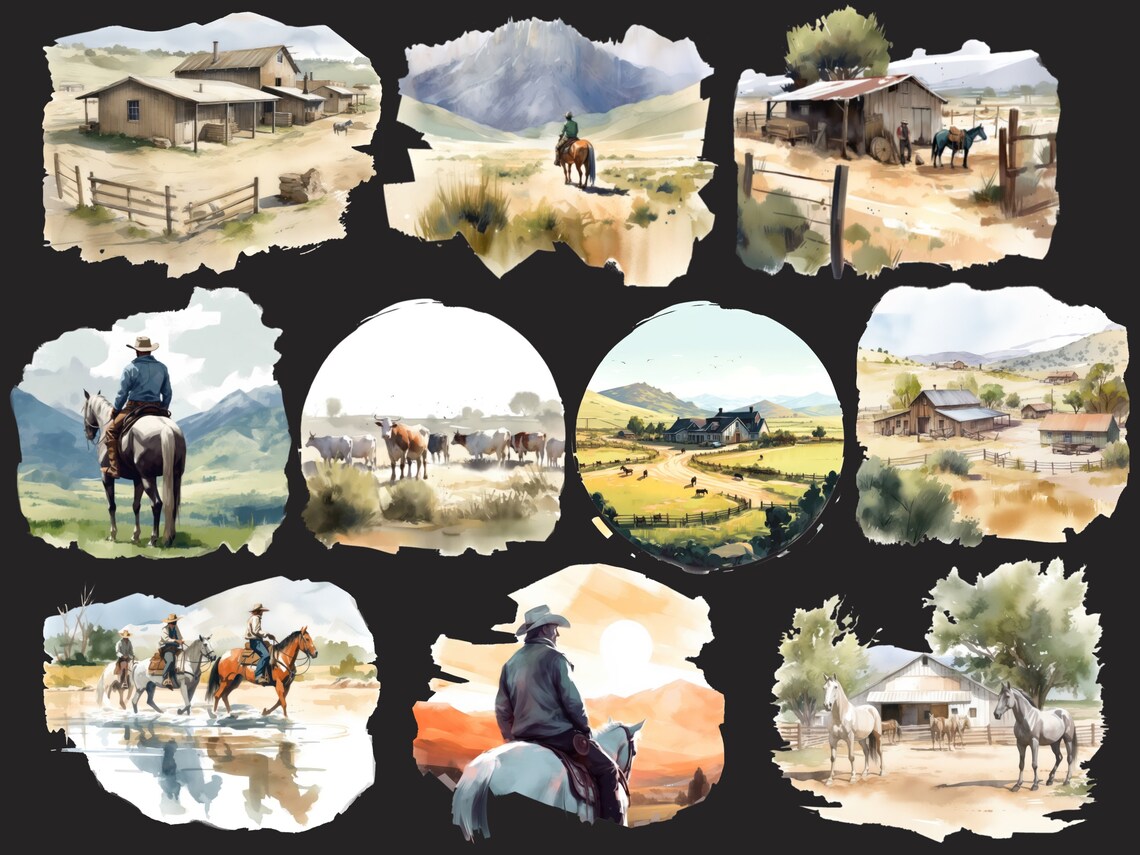 Western Ranch Png, Western Graphics, Horse Painting Png, Country ...