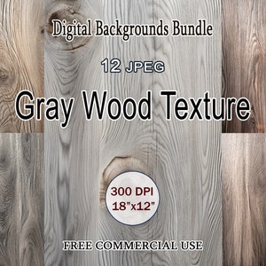 Pacchetto texture legno grigio, pacchetto carta digitale venature legno, download digitali, motivo legno digitale, clipart sfondo, sfondo legno chiaro