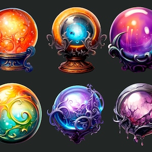 Magic orb clipart, Witch & wizard spiritual crystal orb png images bundle for design, collage, scrapbooking etc., Free commercial use image 5
