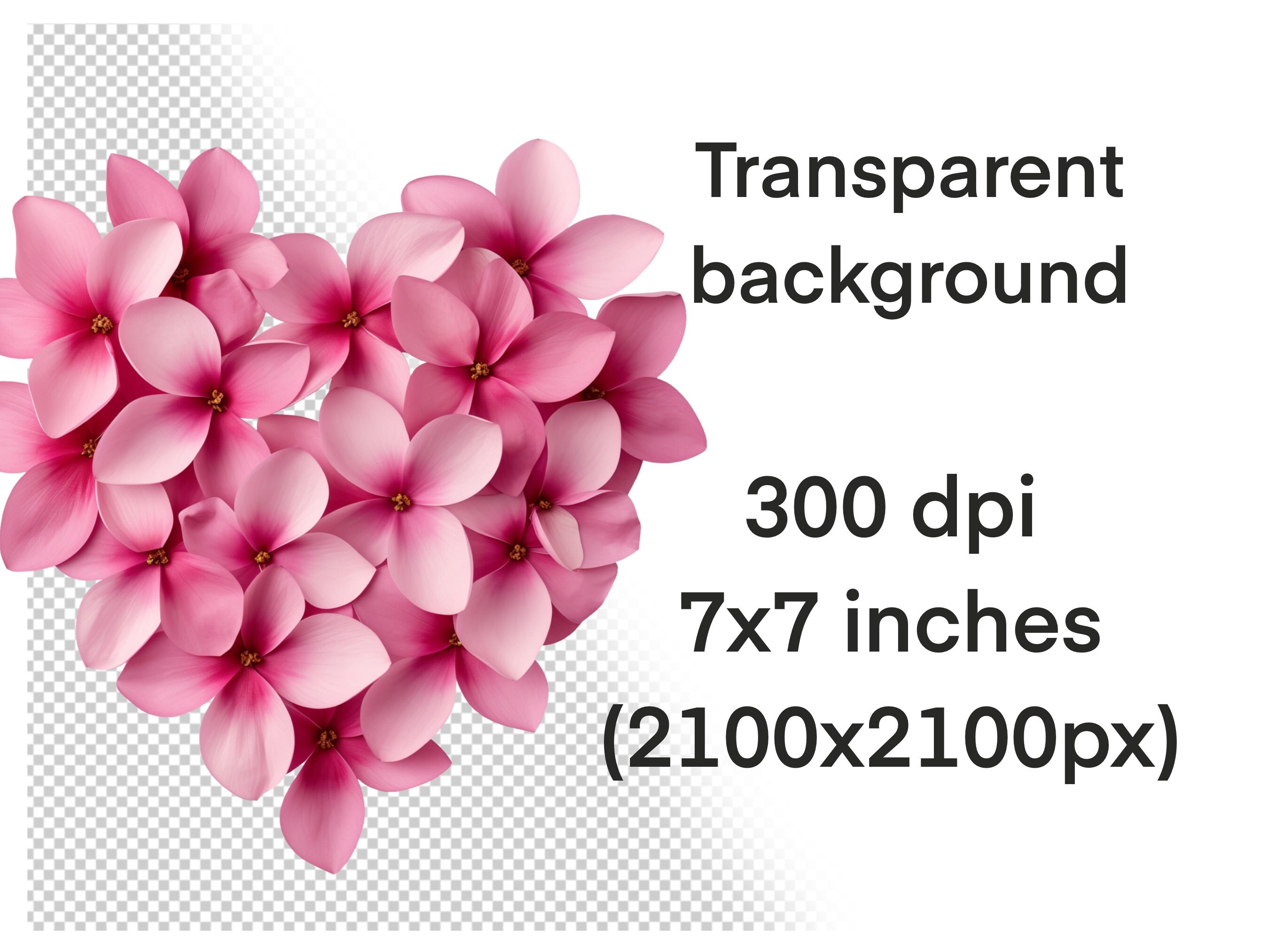 Pink Flower Hearts Clipart, Valentine Heart Png, Valentines Day Png ...