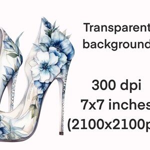 Crystal high heels clipart, Bridal fashion png bundle with free commercial use, High quality images usable for design, scrapbooking etc image 6
