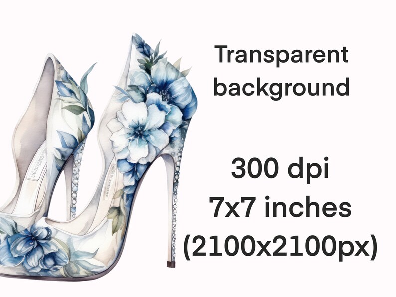 Crystal high heels clipart, Bridal fashion png bundle with free commercial use, High quality images usable for design, scrapbooking etc image 6