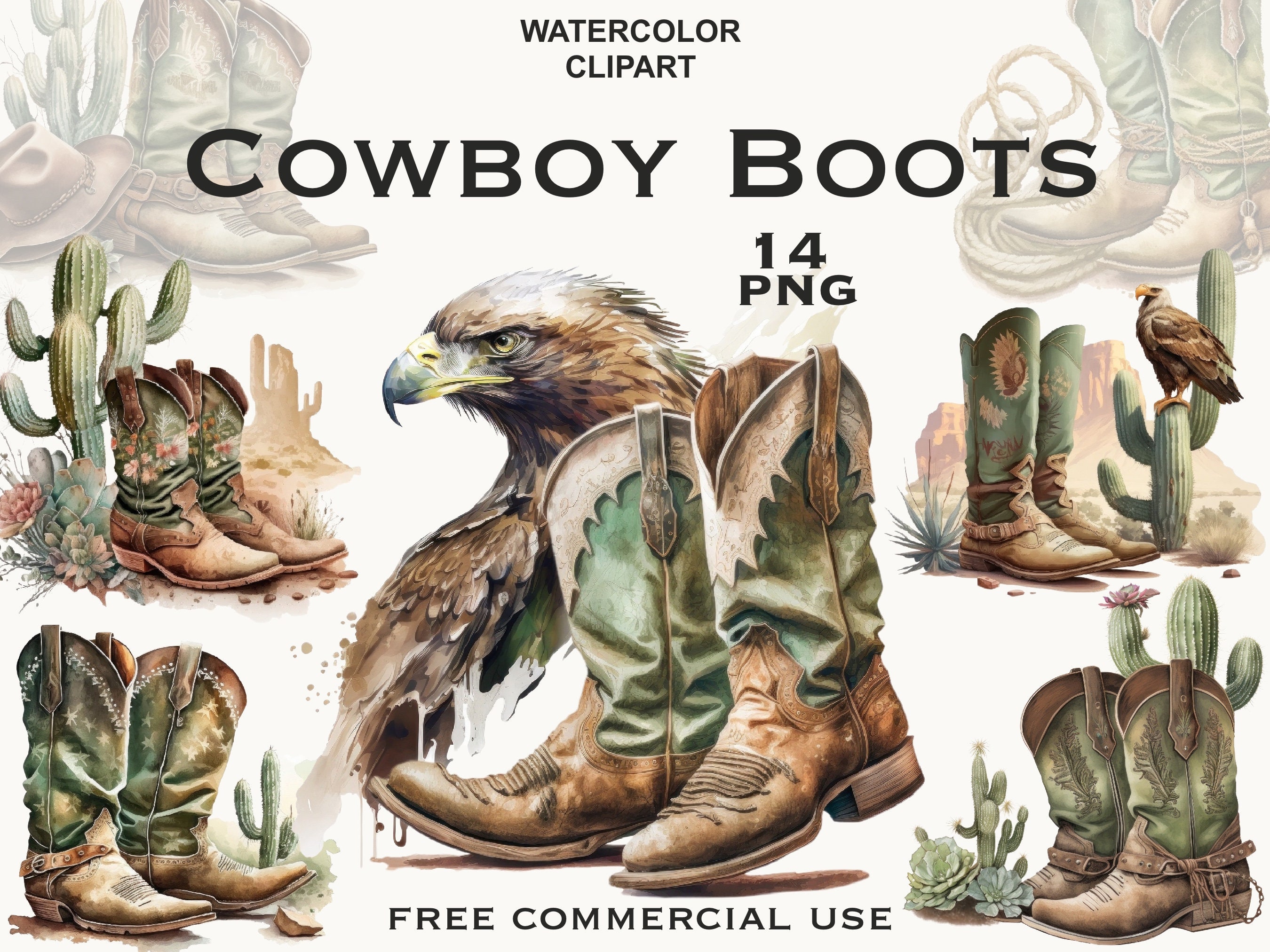 Western Eagle Boots - Etsy