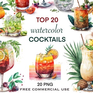 Cocktail acquerellati, Menu del bar per matrimoni, Arte dei cocktail, Clipart acquerellati, Clipart dei cocktail, Cocktail png, Alcol png, Adesivi per cocktail