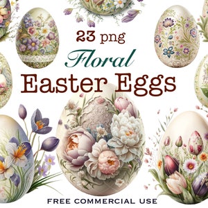 Imágenes prediseñadas de huevos de Pascua, huevos pintados png, huevos de Pascua png, Pascua png, imágenes prediseñadas de Pascua, imágenes prediseñadas de acuarela, primavera png, imágenes prediseñadas florales de huevos