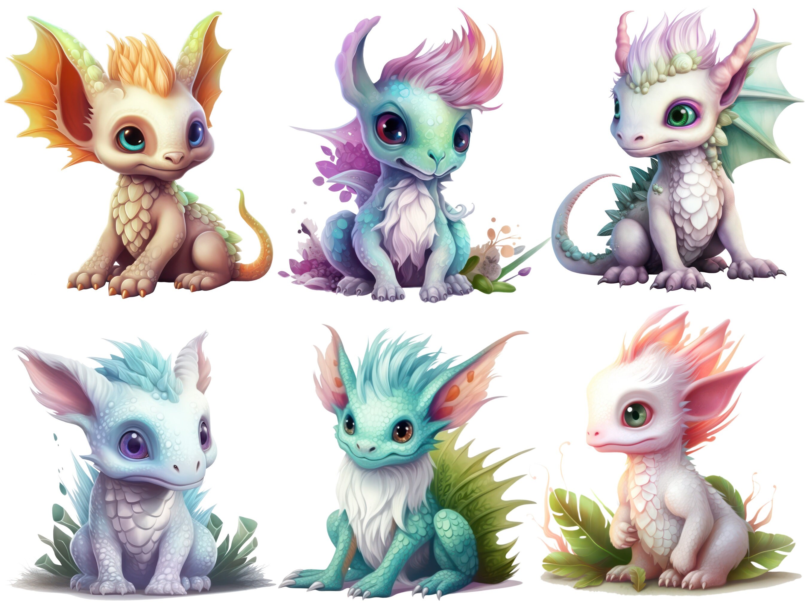 Magic Creatures Clipart, Fantasy Mythical Animal, Fairy Cute Beings ...