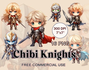 Chibi Ritter PNG Bundle, Anime Ritter Png, Manga Ritter Clipart, Anime Kinder Clipart, Kawaii Anime Clipart, Digitale Chibi Kunst, Chibi Clipart