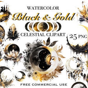 Bleib wildes Mondkind, Schwarz und Gold png, Halbmond, Nachthimmel Kunst, Mond png, Gold Clipart, Sonne und Mond Kunst, Sonne und Mond Clipart