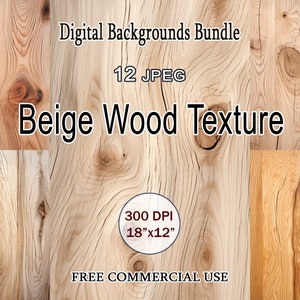 Pacchetto texture legno beige, pacchetto carta digitale venature legno, download digitali, motivo legno digitale, clipart sfondo, set sfondo legno