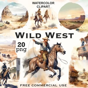 Salvaje oeste png, clipart de vaquero, clipart de caballo, gráficos del oeste, pintura de caballo png, clipart de campo, clipart de acuarela, clipart del oeste