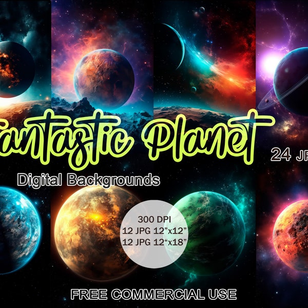 Fantasy planets jpeg, Sci fi concept art, Sci fi digital paper, Space backdrop jpg, Planets clipart, Sci fi clipart, Space clipart