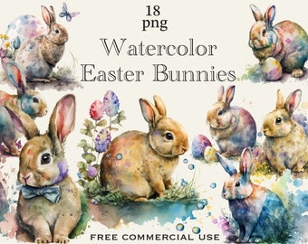 Aquarell Osterhase png, Frühling Clipart, Aquarell Clipart, Osterhase Clipart, Ostern Clipart, Ostereier png, Ostern Clip Art