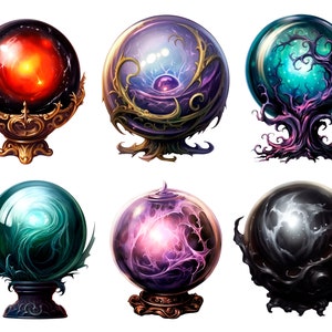 Magic orb clipart, Witch & wizard spiritual crystal orb png images bundle for design, collage, scrapbooking etc., Free commercial use image 2