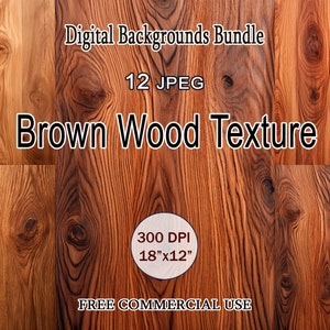 Pacchetto texture legno marrone, pacchetto carta digitale venature legno, download digitali, motivo legno digitale, clipart sfondo, sfondo legno rustico