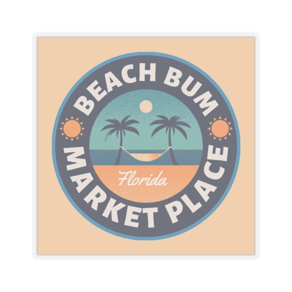 Beach Bum Marketplace Logo Sticker