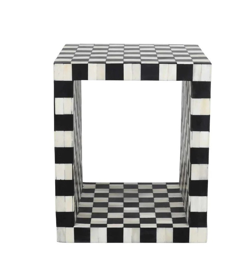 Handmade Bone Inlay Side Table / Side Table / Handmade Bone Inlay ...