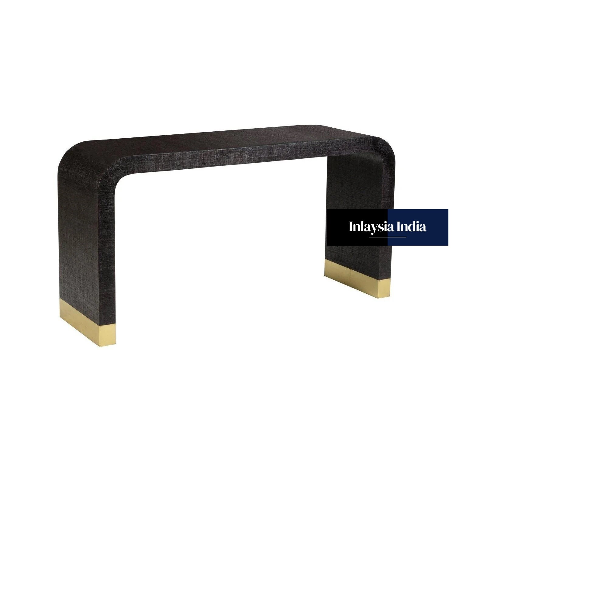 Handmade Black Waterfall Console Table - Etsy