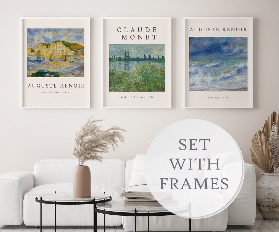 Set of 3 Framed Prints Exhibition Poster Printed Wall Etsy